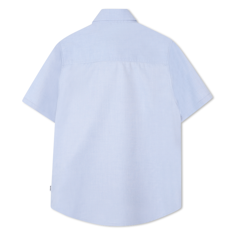 Camisa lisa de algod&oacute;n BOSS 
                        NI&Ntilde;O