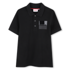 Polo de manga corta, NEGRO, hi-res