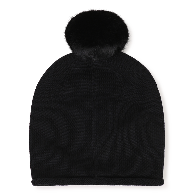 Gorro con pomp&oacute;n KARL LAGERFELD KIDS 
                        NI&Ntilde;A