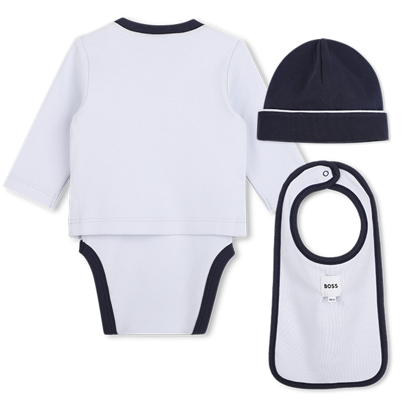 Conjunto de mono, peto y gorro BOSS 
                        NI&Ntilde;O