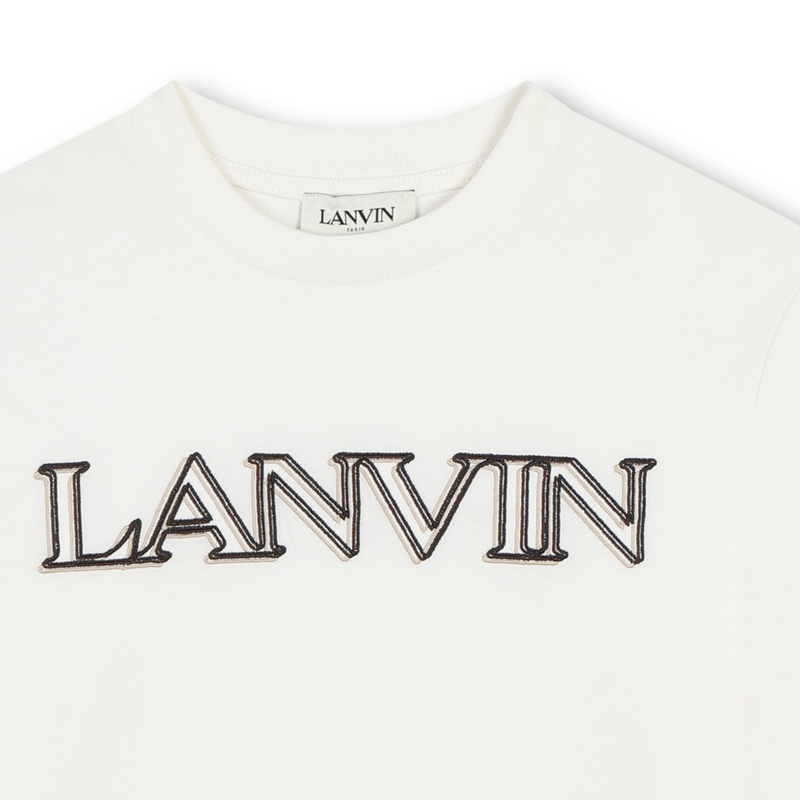 Camiseta con logo bordado LANVIN 
                        NI&Ntilde;O