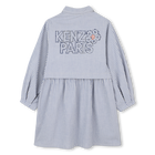 Vestido camisero de rayas finas KENZO KIDS 
                    NI&Ntilde;A