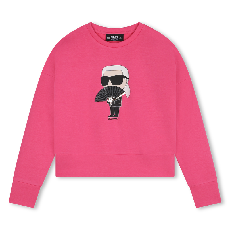 Sudadera estampada con estr&aacute;s KARL LAGERFELD KIDS 
                        NI&Ntilde;A
