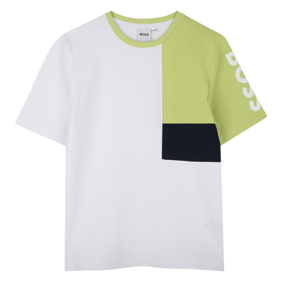 Camiseta de piqu&eacute; de algod&oacute;n BOSS NI&Ntilde;O