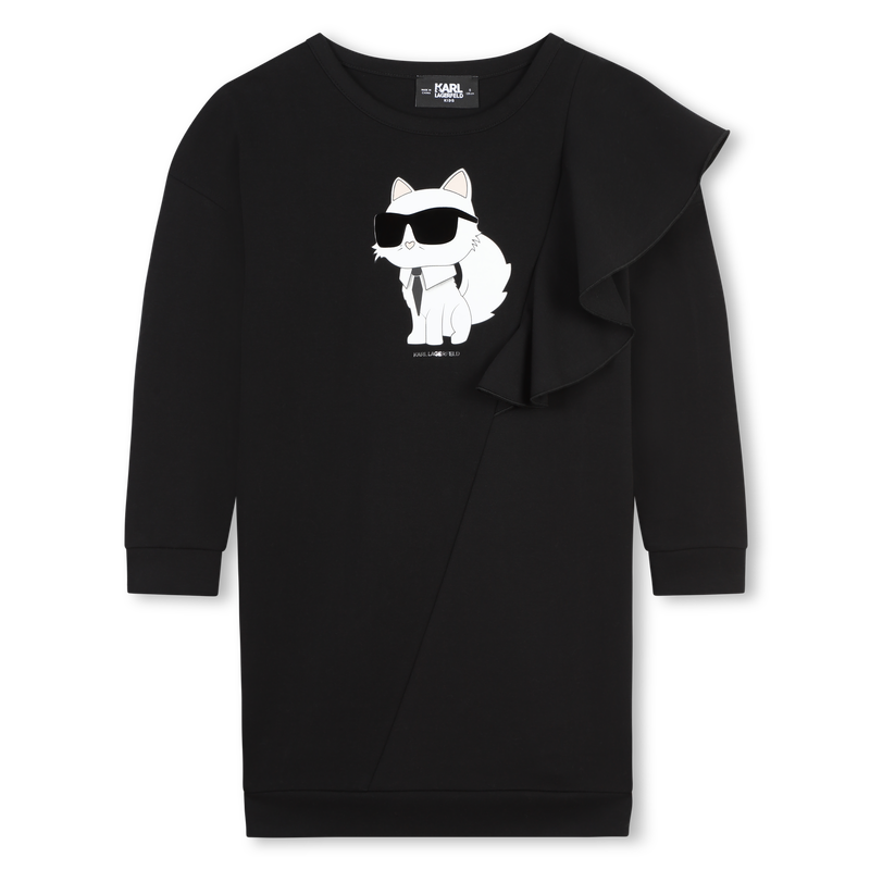 Vestido recto con volantes KARL LAGERFELD KIDS 
                        NI&Ntilde;A