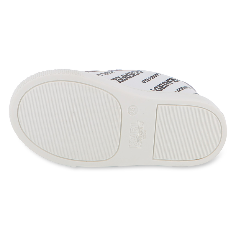 Deportivas de piel con velcro KARL LAGERFELD KIDS 
                        UNISEXO