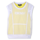 Camiseta de rejilla 2 en 1 DKNY 
                    NI&Ntilde;A