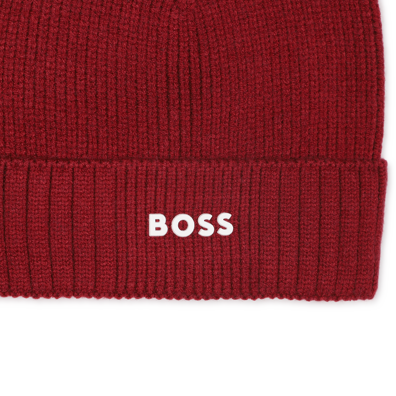 Gorro de punto con logo BOSS 
                        NI&Ntilde;O