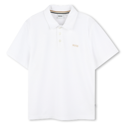 Polo ancho de algod&oacute;n BOSS NI&Ntilde;O