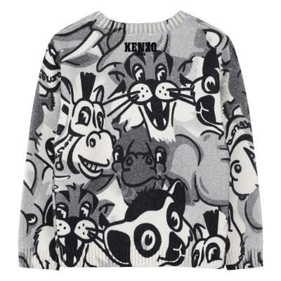 Jersey de punto con cuello redondo KENZO KIDS UNISEXO