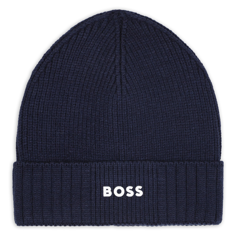 Gorro de punto con logo BOSS 
                        NI&Ntilde;O
