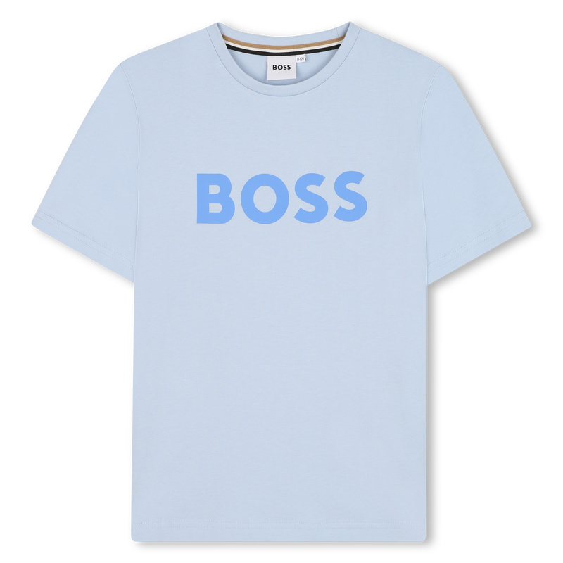 Camiseta manga corta y algod&oacute;n BOSS 
                        NI&Ntilde;O