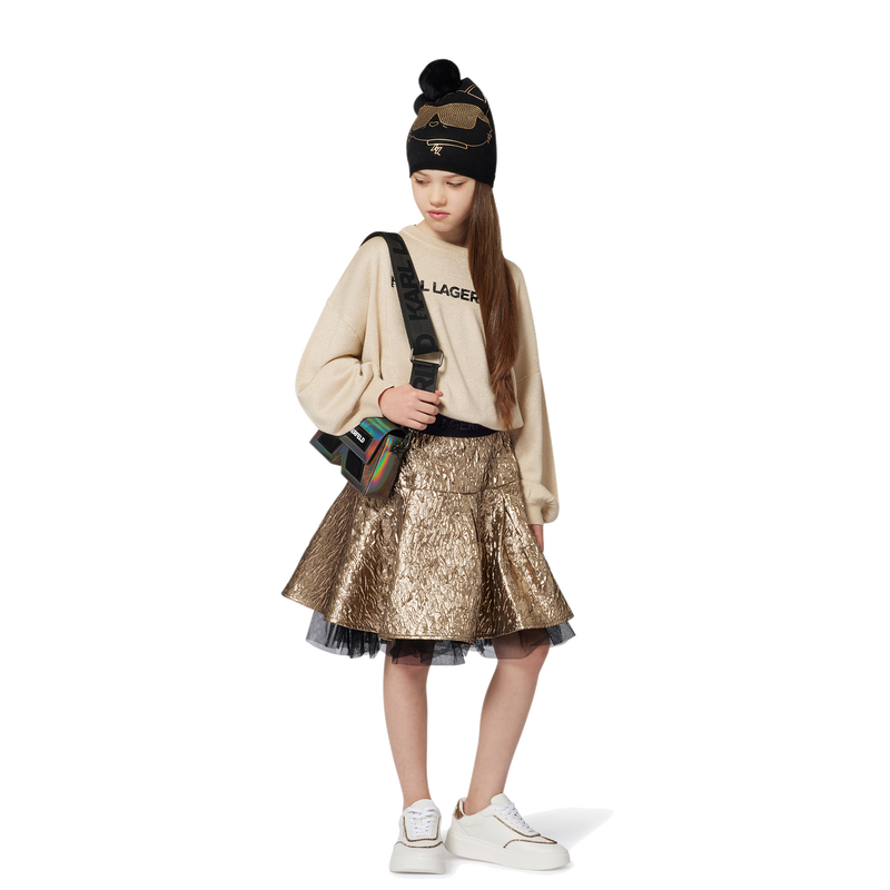 Gorro de punto con pomp&oacute;n KARL LAGERFELD KIDS 
                        NI&Ntilde;A