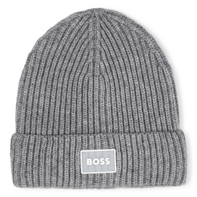 Gorro de punto con insignia BOSS NIÑO