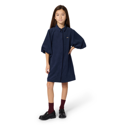 Vestido de sat&eacute;n arrugado BOSS NI&Ntilde;A