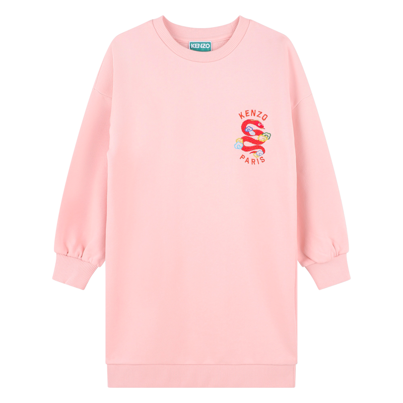 Vestido recto con bordados KENZO KIDS 
                        NI&Ntilde;A