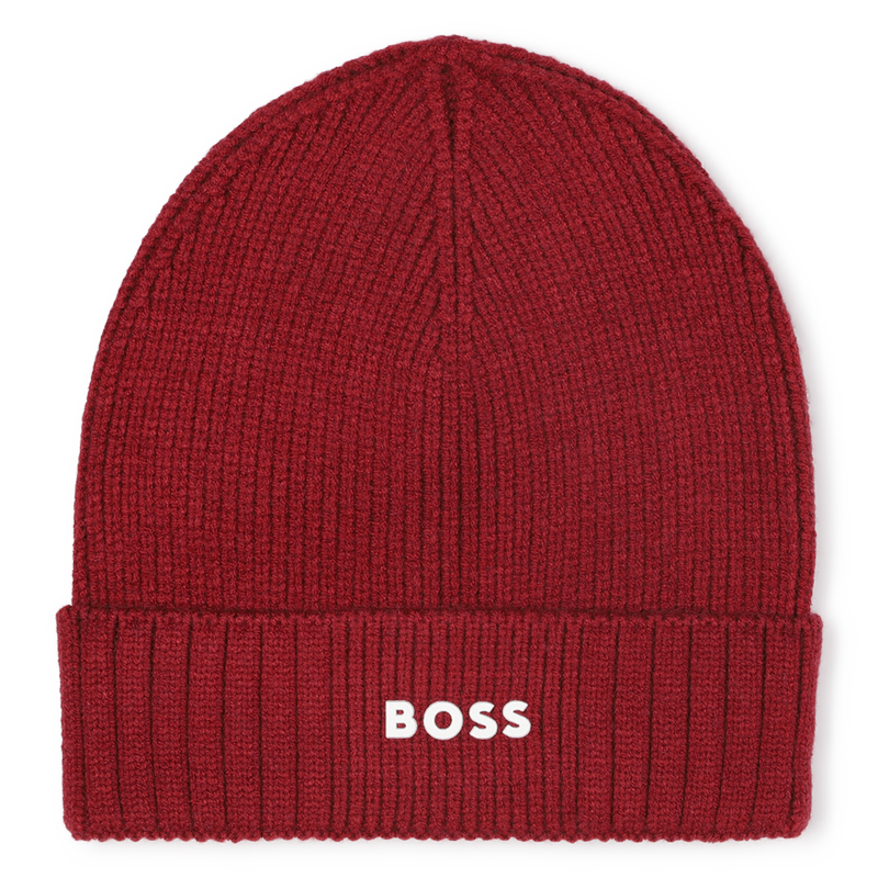 Gorro de punto con logo BOSS 
                        NI&Ntilde;O