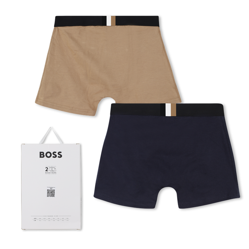 Pack de 2 calzoncillos b&oacute;xer de jersey BOSS 
                        NI&Ntilde;O
