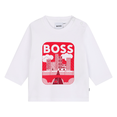 Camiseta de algod&oacute;n estampada BOSS NI&Ntilde;O