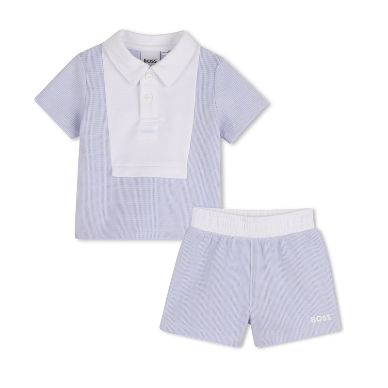 CONJUNTO POLO + PANTAL&Oacute;N CORTO BOSS 
                        NI&Ntilde;O