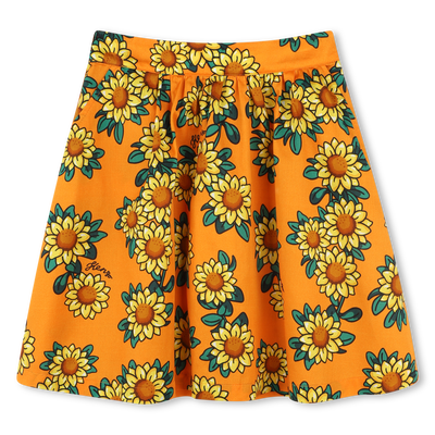 Falda de sat&eacute;n de algod&oacute;n KENZO KIDS NI&Ntilde;A