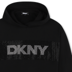 Vestido con capucha de mulet&oacute;n DKNY 
                    NI&Ntilde;A