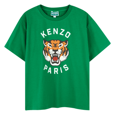 Camiseta de algod&oacute;n estampada KENZO KIDS NI&Ntilde;O