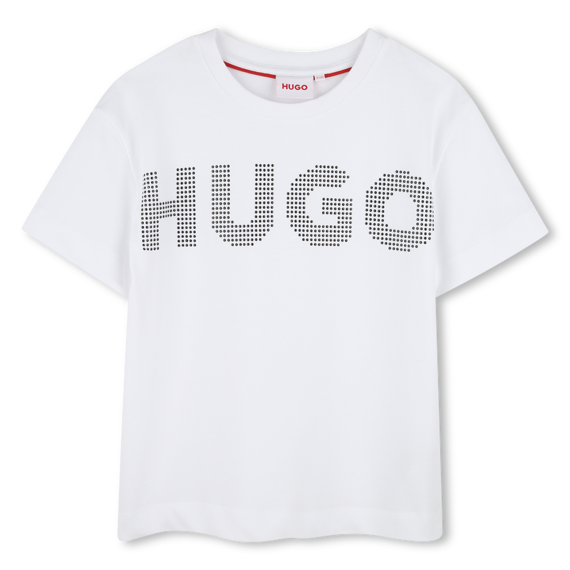 Camiseta de algod&oacute;n con logo HUGO 
                        NI&Ntilde;A