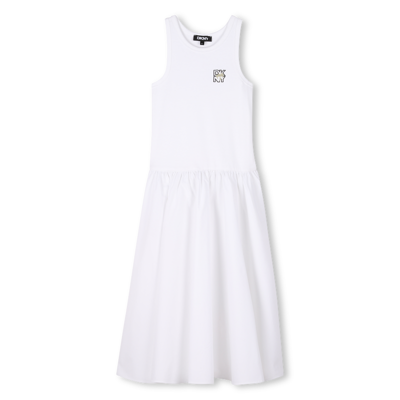 Vestido de tirantes de algod&oacute;n DKNY 
                        NI&Ntilde;A