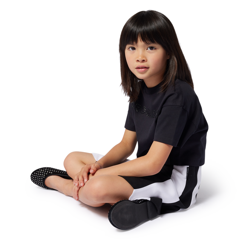 Camiseta corta con estr&aacute;s MARC JACOBS 
                        NI&Ntilde;A