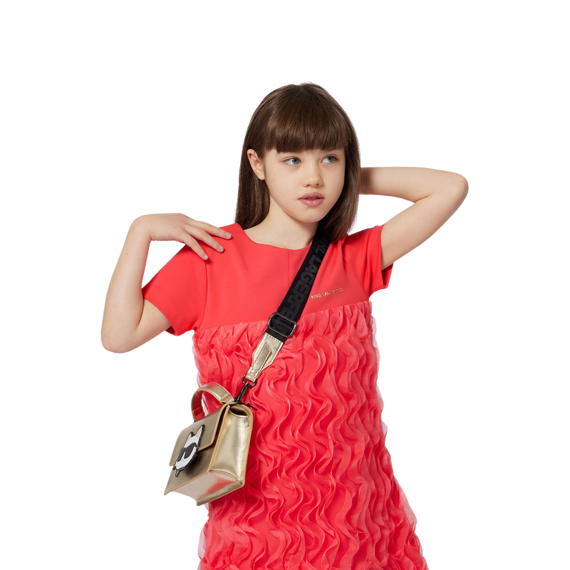 Bolso de mano en tejido recubierto de grano fino KARL LARGERFELD KIDS 
                        NI&Ntilde;A