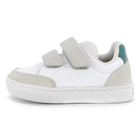 Zapatillas con rayas de velcro, BLANCO, hi-res