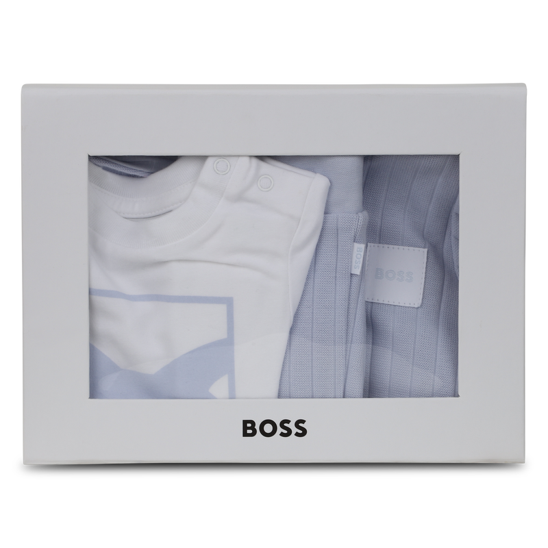 Conjunto de c&aacute;rdigan + pantal&oacute;n + camiseta BOSS 
                    NI&Ntilde;O