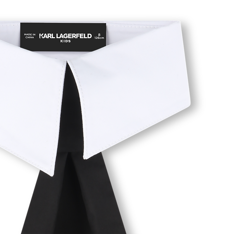 Corbata bicolor de algod&oacute;n KARL LAGERFELD KIDS 
                        NI&Ntilde;A