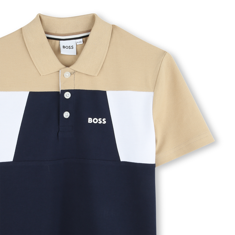 Polo con bloques de colores BOSS 
                        NI&Ntilde;O