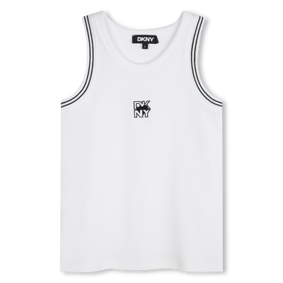 Camiseta con canal&eacute; y bordado DKNY NI&Ntilde;A