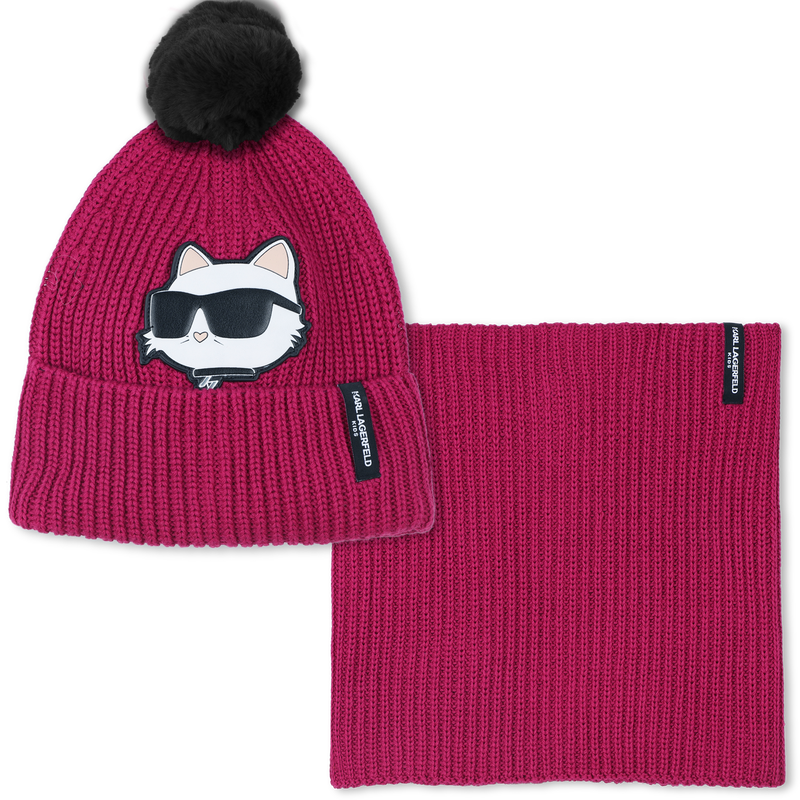 Conjunto de gorro + calentador de cuello KARL LAGERFELD KIDS 
                        NI&Ntilde;A