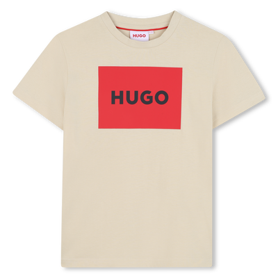 Camiseta algod&oacute;n y manga corta HUGO NI&Ntilde;O