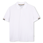 Polo de manga corta, BLANCO, hi-res