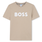 Camiseta manga corta y algod&oacute;n, BEIG, hi-res