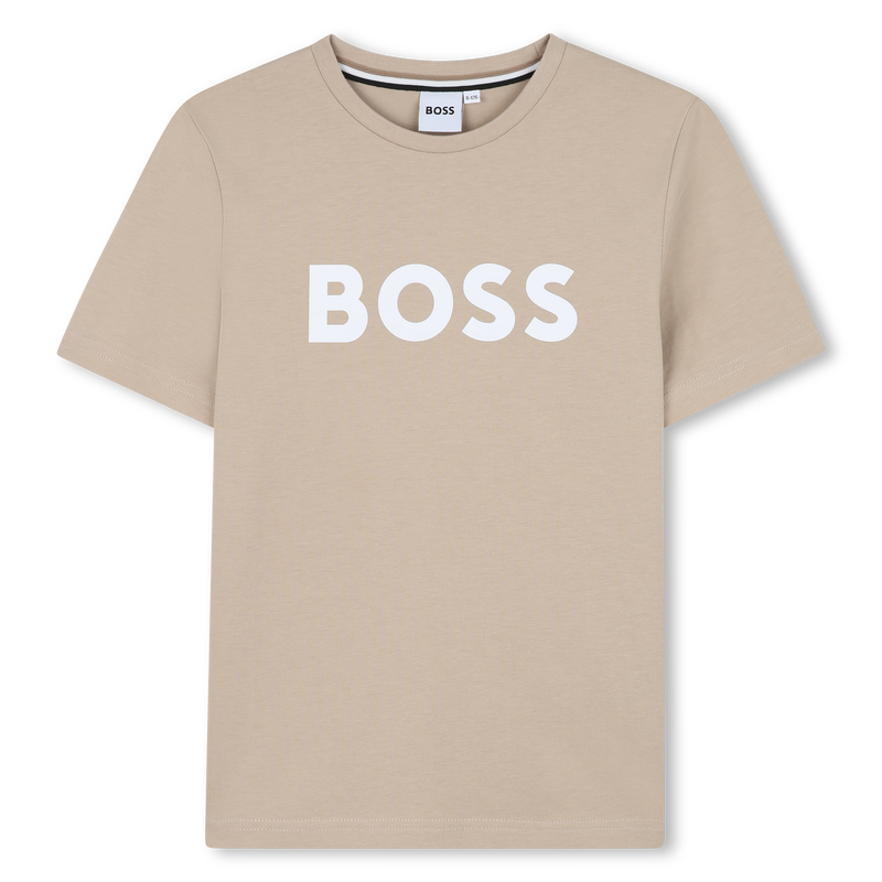 Camiseta manga corta y algod&oacute;n BOSS 
                        NI&Ntilde;O