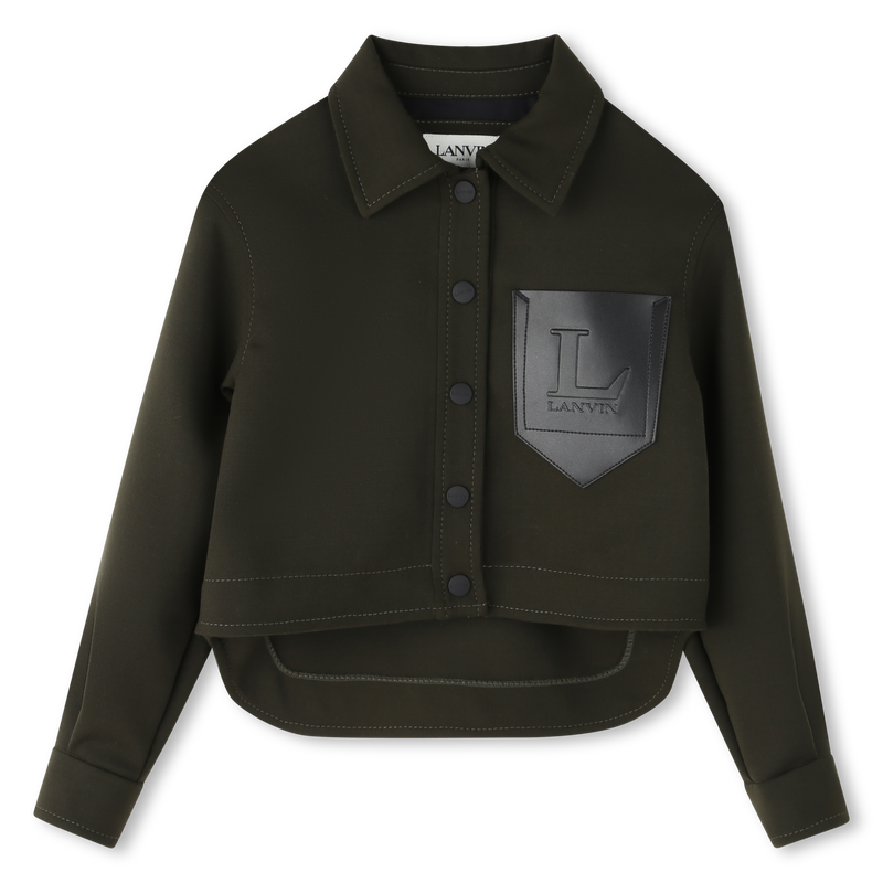 Camisa estampada bordada con logo lai LANVIN 
                        NIÑA