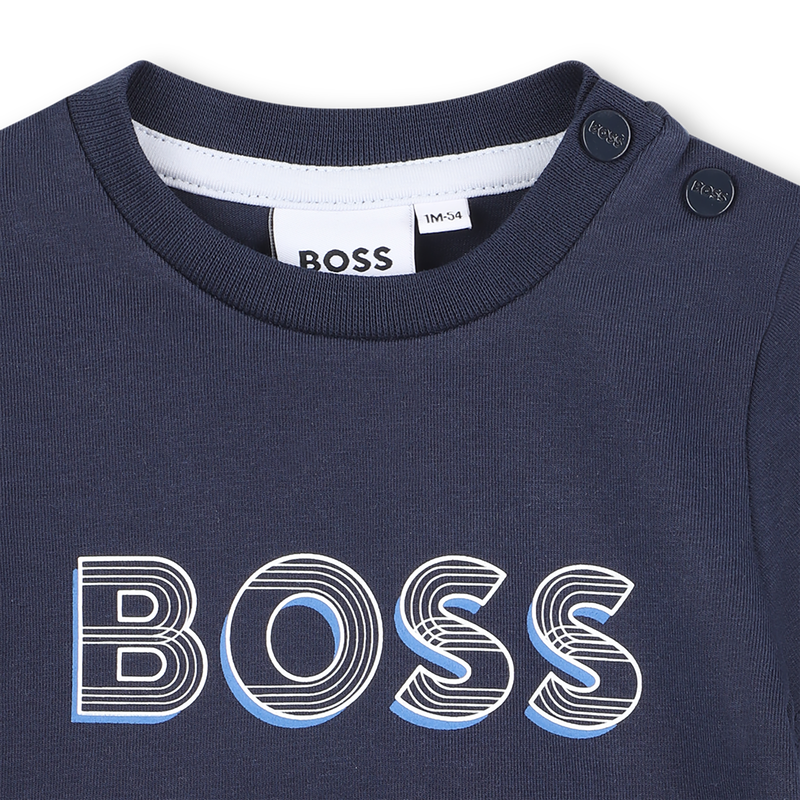 Camiseta con logo estampado BOSS 
                        NI&Ntilde;O