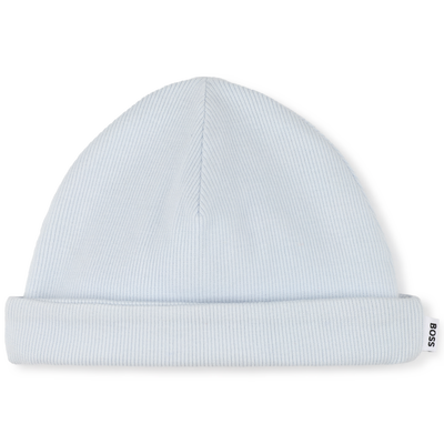 Gorro con vuelta de algod&oacute;n BOSS NI&Ntilde;O