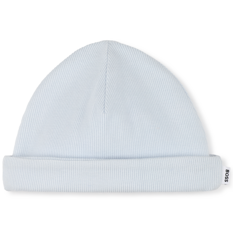 Gorro con vuelta de algod&oacute;n BOSS 
                        NI&Ntilde;O