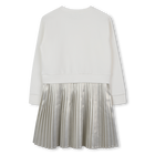 Vestido de manga larga bimaterial MICHAEL KORS 
                    NI&Ntilde;A