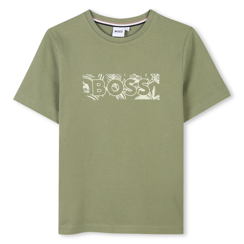 Camiseta algod&oacute;n manga corta BOSS 
                        NI&Ntilde;O