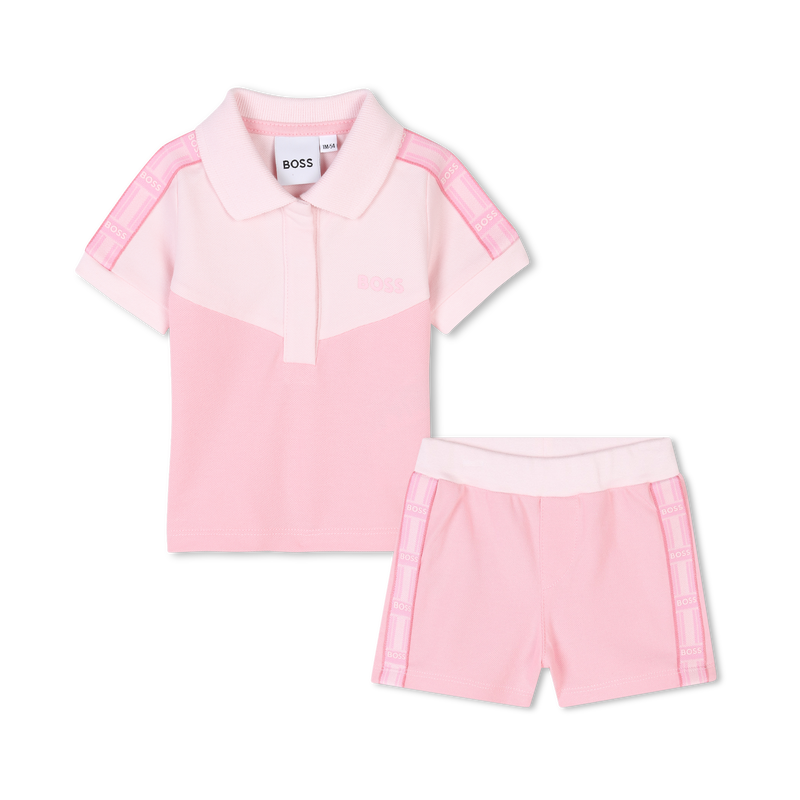 Conjunto polo y pantal&oacute;n corto BOSS 
                        NI&Ntilde;A
