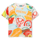 Camiseta algod&oacute;n manga corta KENZO KIDS 
                    NI&Ntilde;O