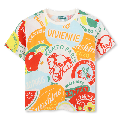 Camiseta algod&oacute;n manga corta KENZO KIDS NI&Ntilde;O